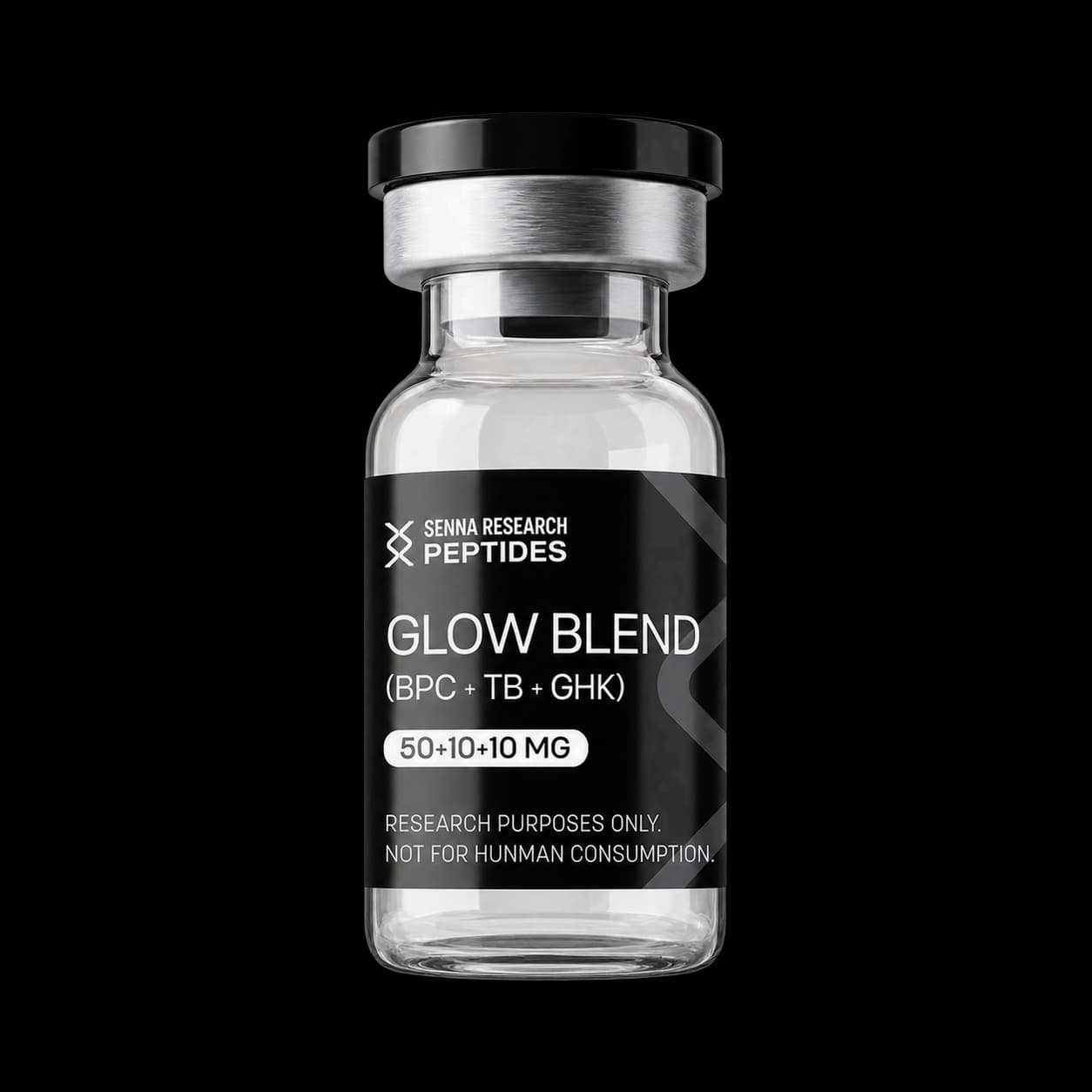 GLOW Blend (BPC + TB + GHK) research vial