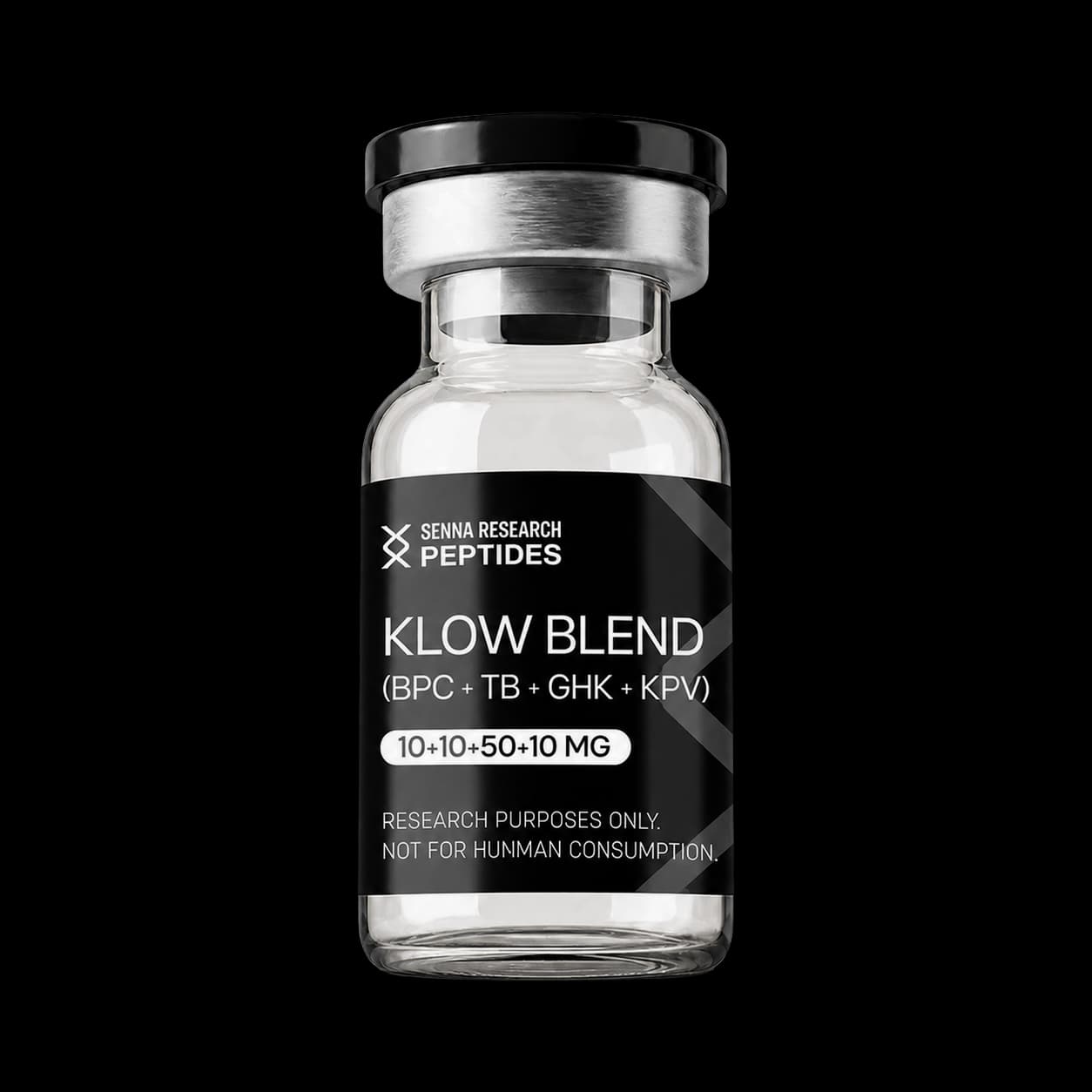 KLOW Blend (BPC + TB + GHK + KPV) research vial